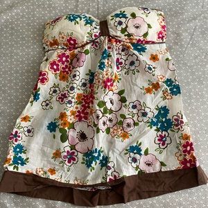 Forever 21 strapless floral top